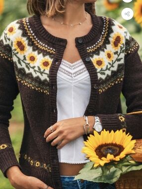 NWT Kiel James Patrick Sunflower Harvest Cardigan L